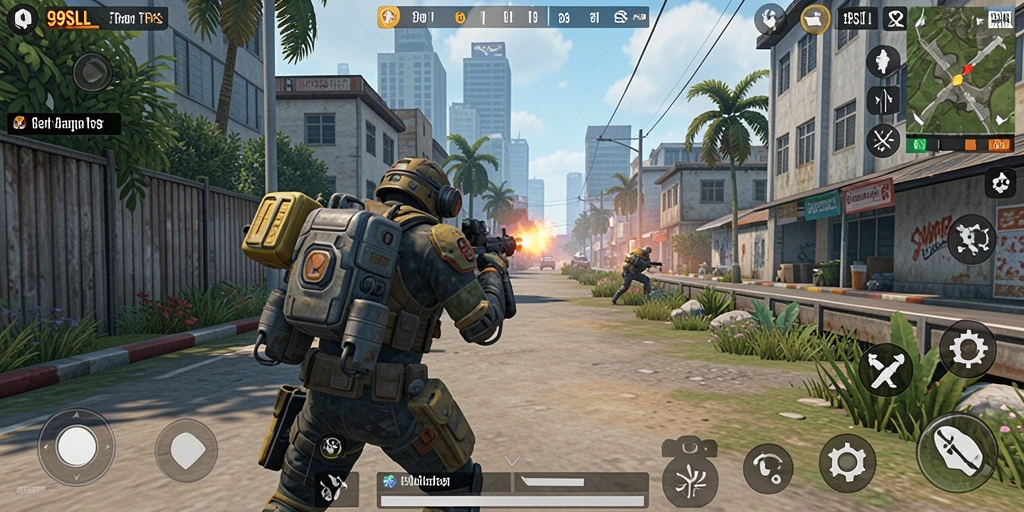Screenshot yang menampilkan aksi seru dalam permainan TPS 99SLL.