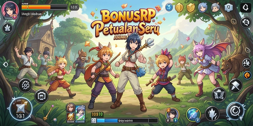 Tangkapan layar utama dari gameplay Anime yang memikat dan penuh warna.