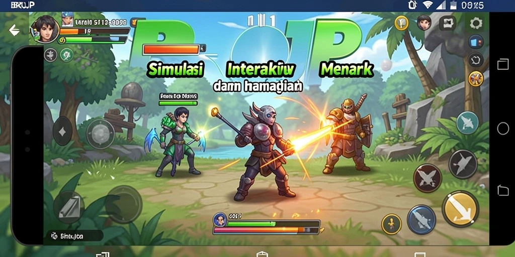 Screenshot dari gameplay BROJP dengan grafik yang menarik.