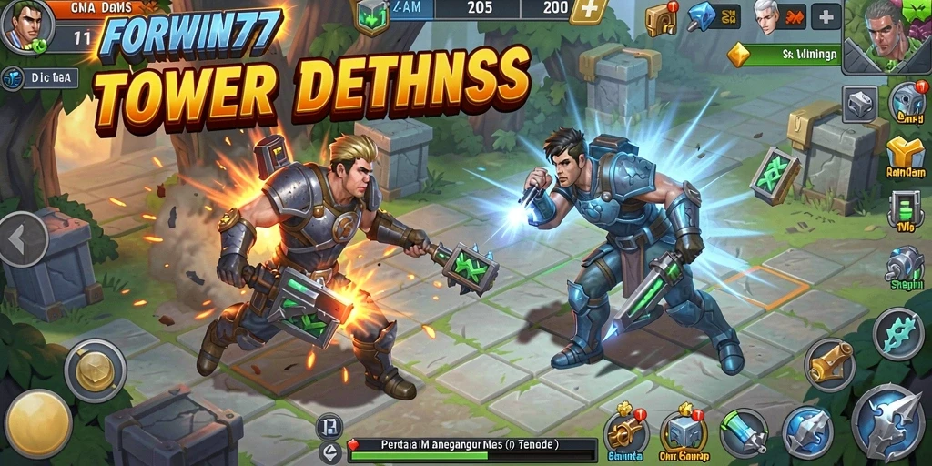 Gameplay seru FORWIN77 dalam aksi Tower Defense.