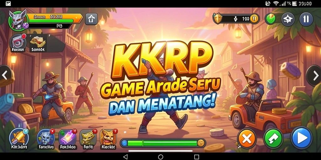 Tampilan gameplay seru KKRP dengan berbagai tantangan Arcade.