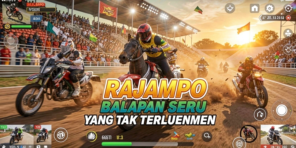 Gameplay seru di lintasan balap yang menantang RAJAMPO.