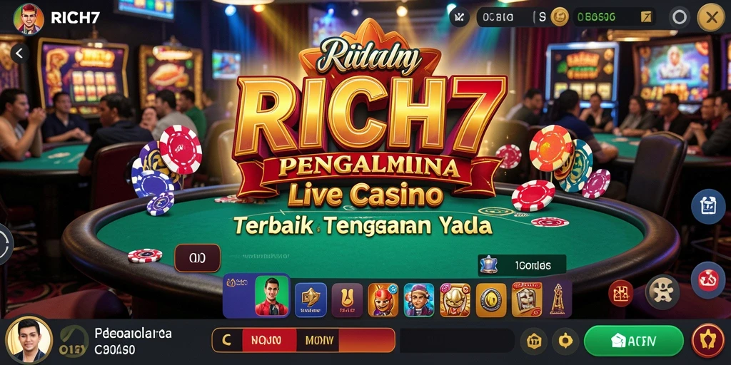 Tampilan gameplay Live Casino yang mengesankan di RICH7.