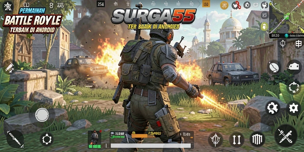 Tampilan aksi seru dalam gameplay SURGA55 yang mendebarkan.