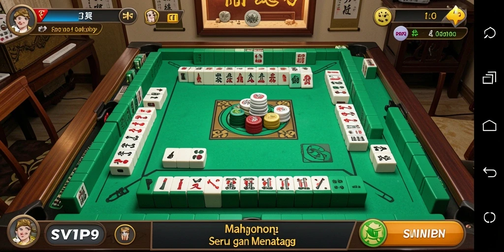 Tampilan menarik dari gameplay Mahjong di SVIP9.